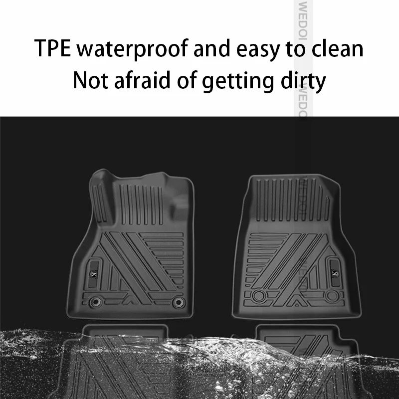 OEM Custom TPE General Front Rear Set Black Floor Carpet Mat 7 Seats 3PCS Dust Truck For 2006 - 2023 Chevrolet Captiva Car Mats