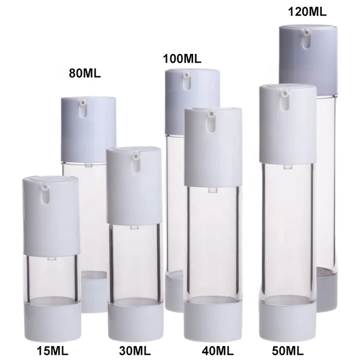 Promotional Empty Luxury Cosmetics 15/20/30/50/80/100/120/200 ml Airless Pump Bottles Containers with Low Price