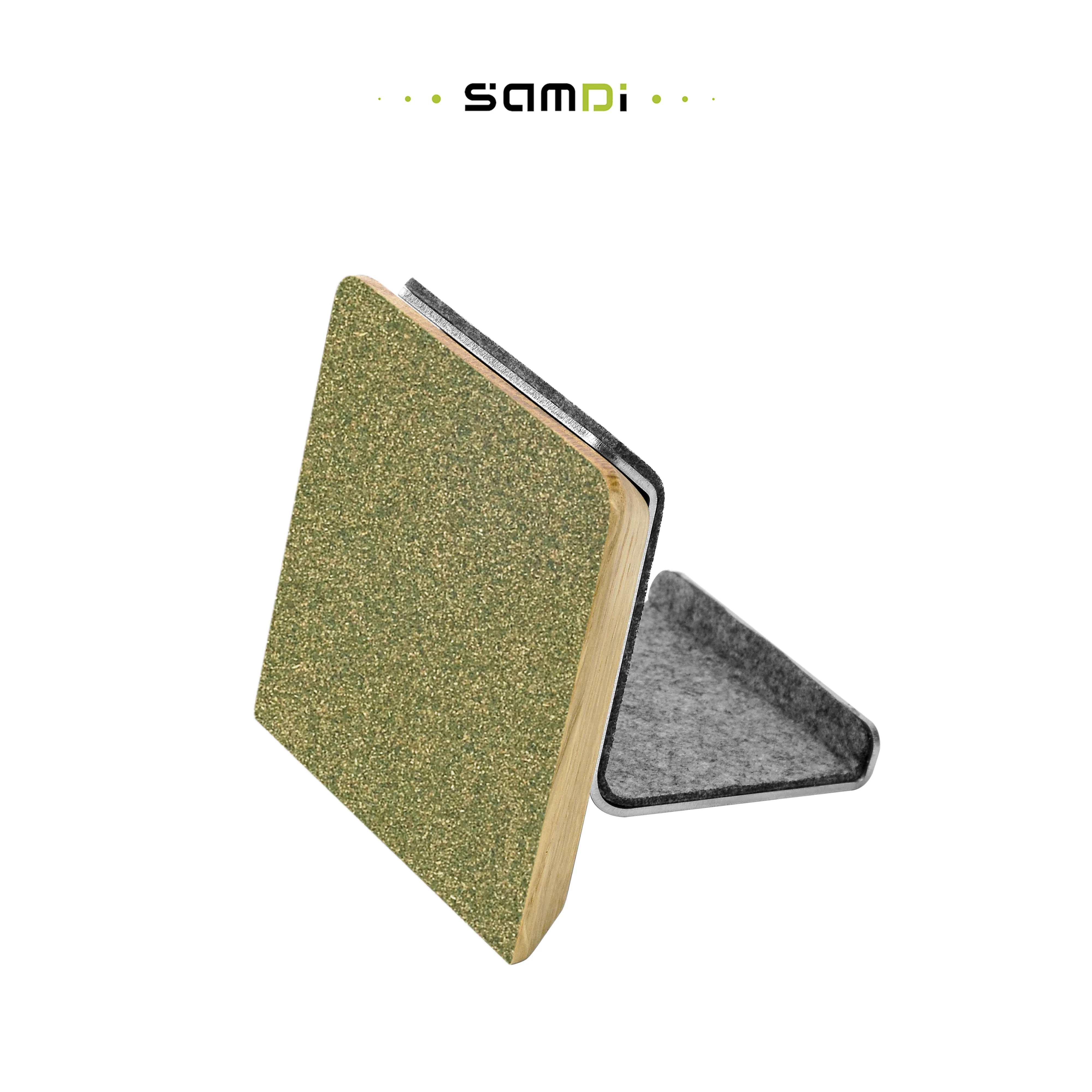 Samdi 2024 latest wooden mobile phone holder green brown can be customized with any pattern
