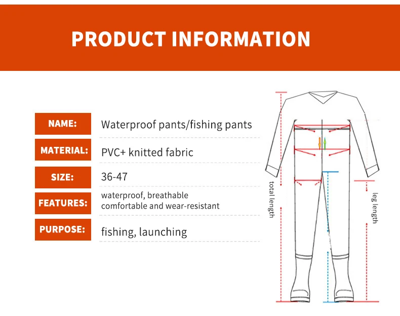 Body  fishing wading pants fishing waterproof clothing wholesale adventure clothing outdoor work clothes hunting