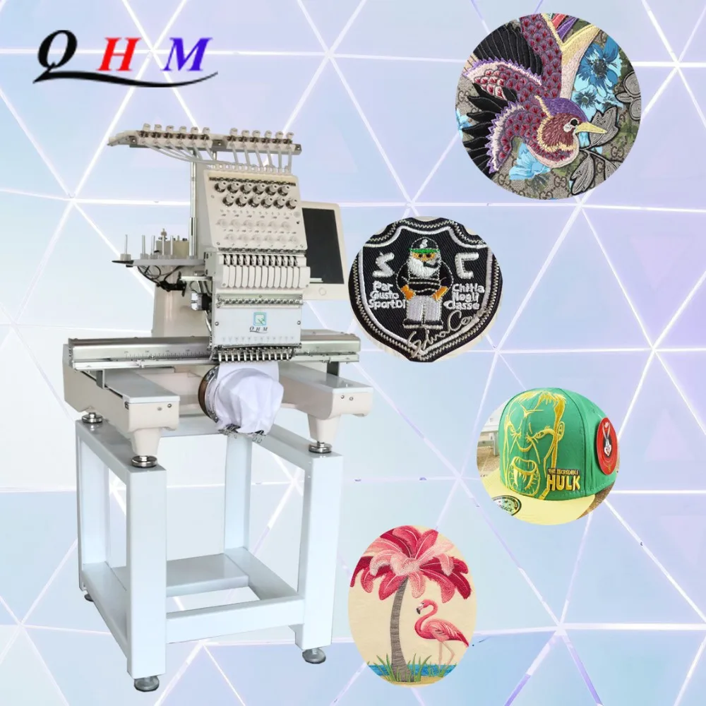  QHM одиночная головка 3D швейная вышивальная машина melco Коммерческая для