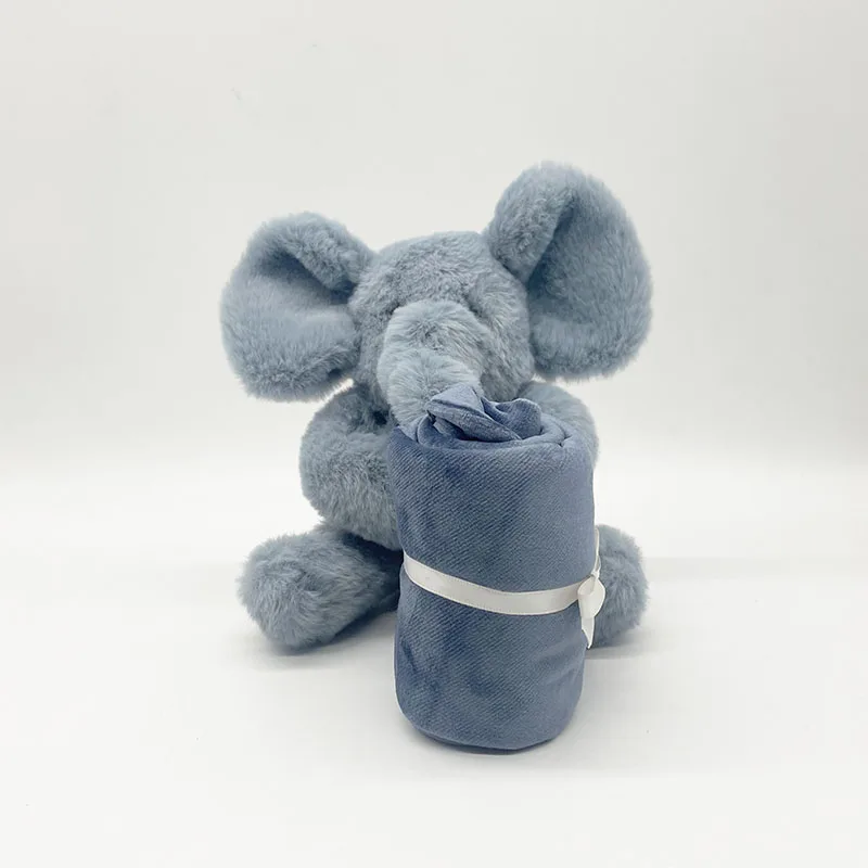 Customized New born Baby stuffed Blanket Safety Blanket with Plush Custom Animal Security Blanket
