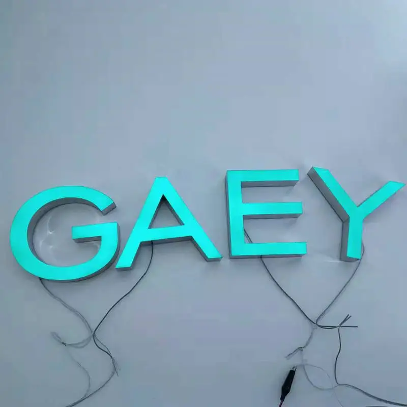 Outdoor 3D small metal wall letters Led luminous lepoxy resin arabic letters