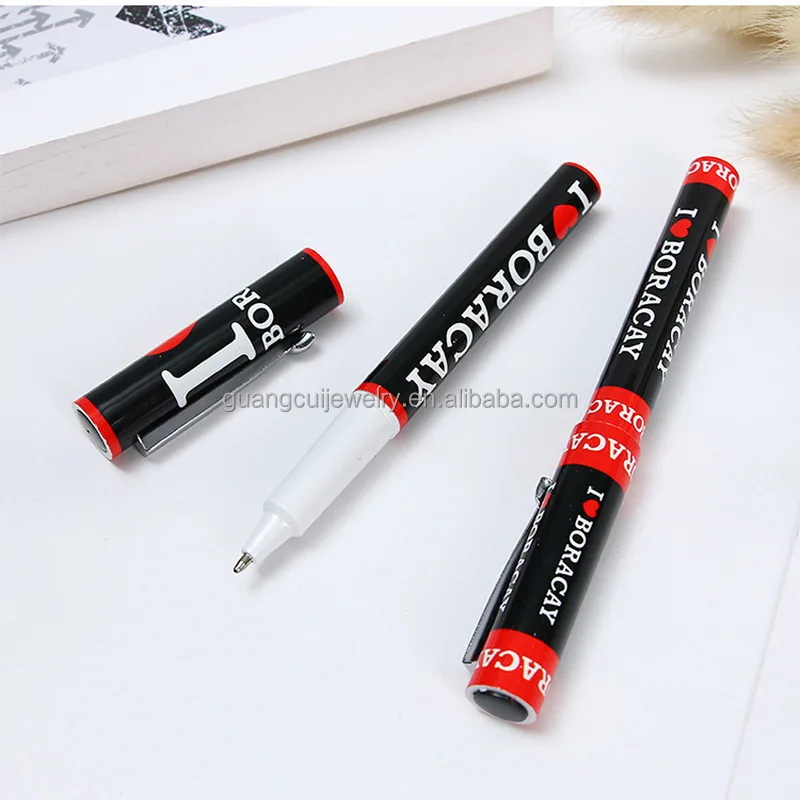 Wholesale customized logo print Boracay Island the Philippines cute advertising promotion slogan ball pen