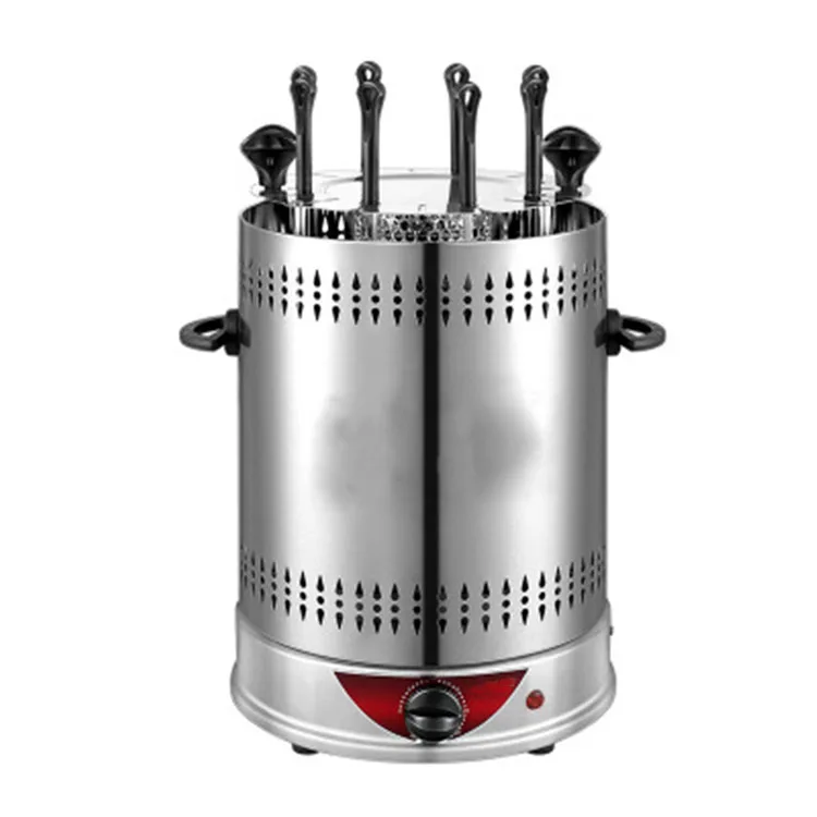 small portable 8 Skewers bbq barbecue chicken vertical grill electric machine oven motor rotating rotisseries