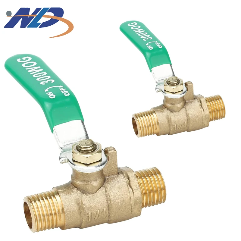 NLD Factory Directly 57-3 NPT 1/2' 3/4' Male Thread Forged Barbed Brass Ball Valve With Handle