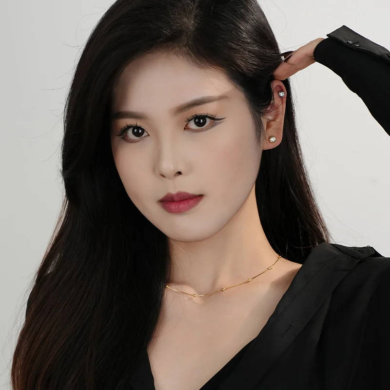 Elegant Trendy 925 Sterling Silver Zircon Diamond Water Drop Round Square Fancy Stud Earrings for Girls Women