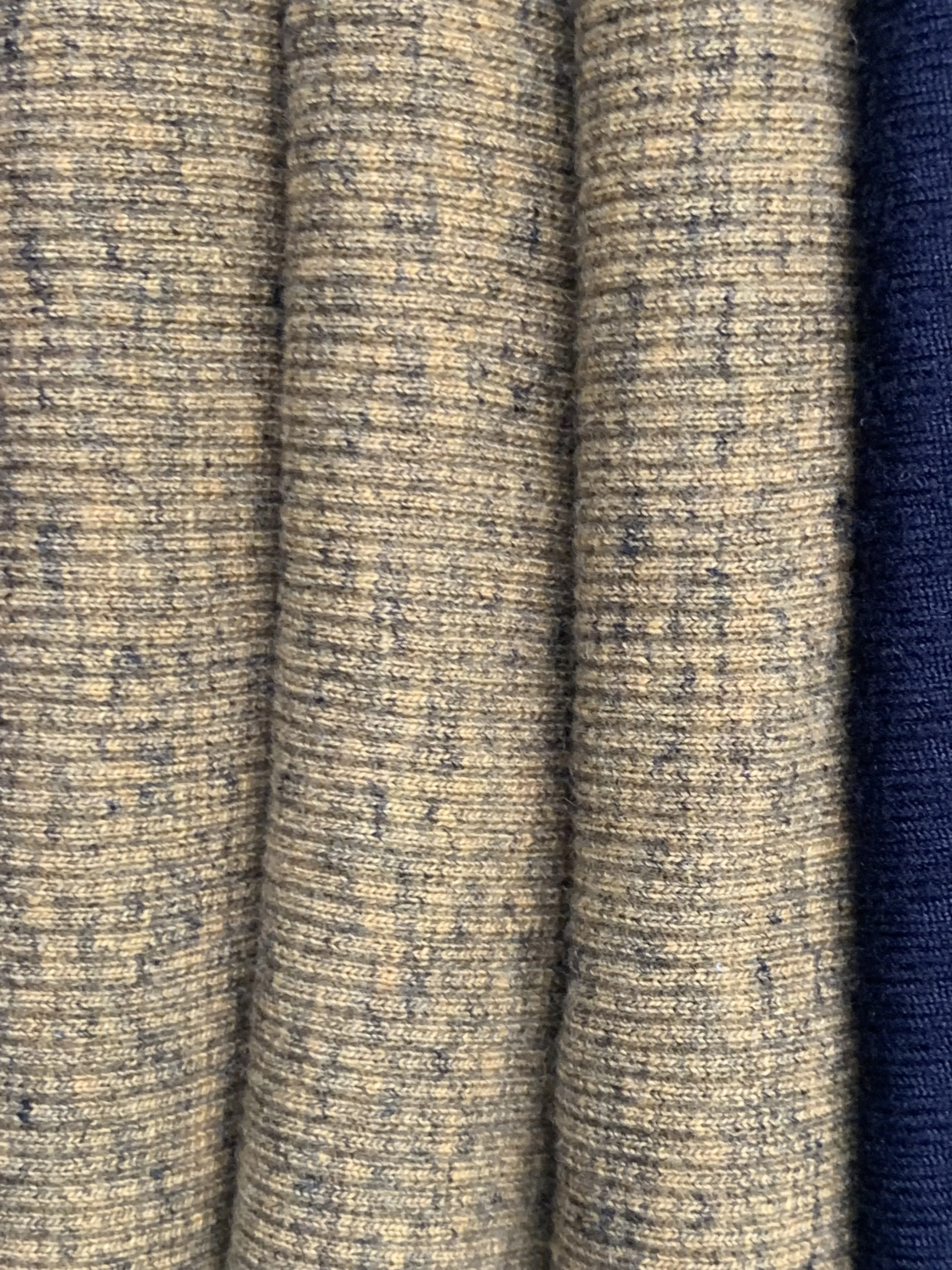 2021Hot Selling 58%Cotton 37%Poly 5%Span Organic Cotton Rib Recycle Poly Knitted Fabric For Apparel And Garment Clothes