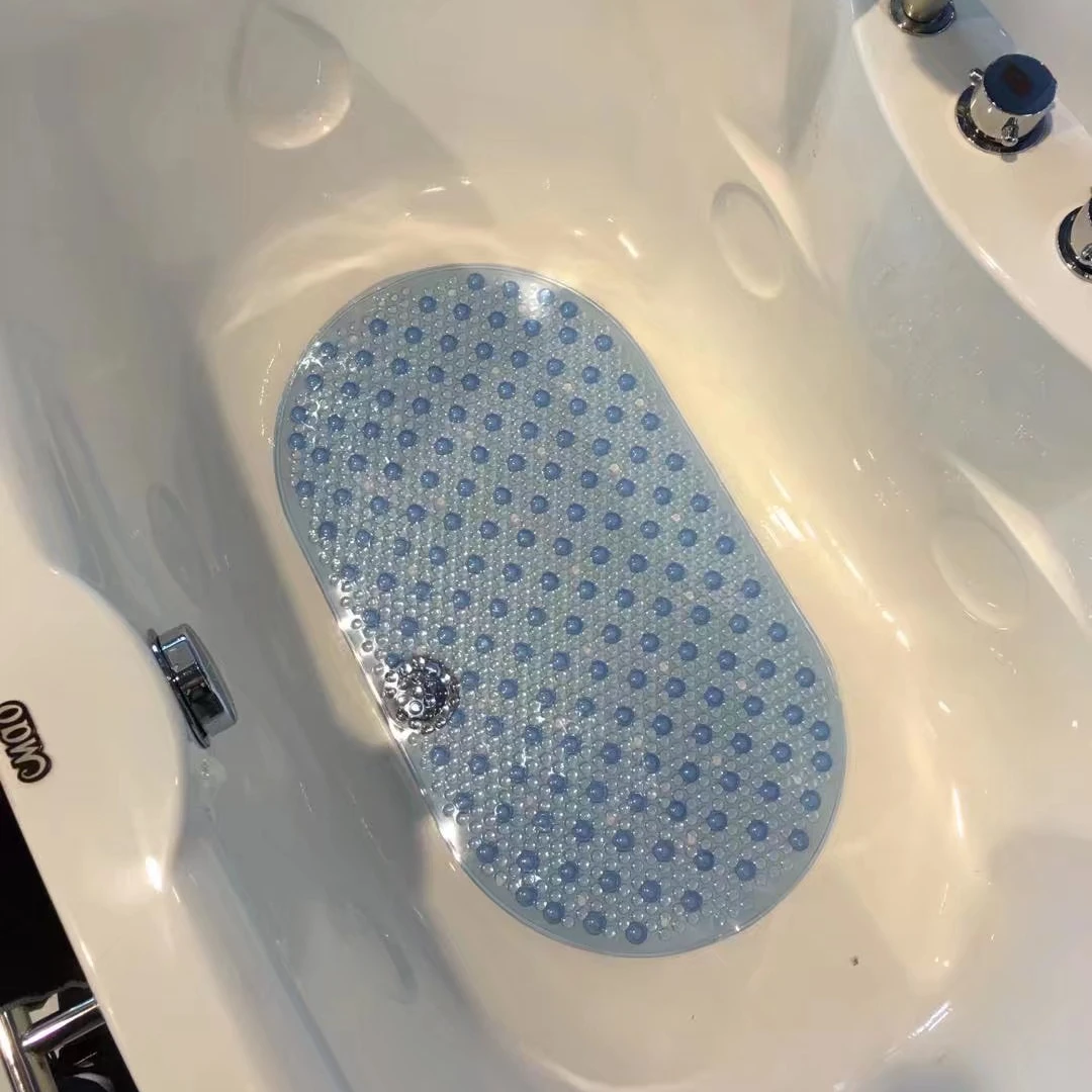 Hot Sales Solid Waterproof Non Slip Bath Mats with Suction Cups Bathroom Shower Mats for Tub