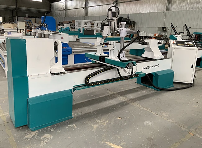 WS-L1530-4S Single head Wood Lathe Machine with CNC Spindle