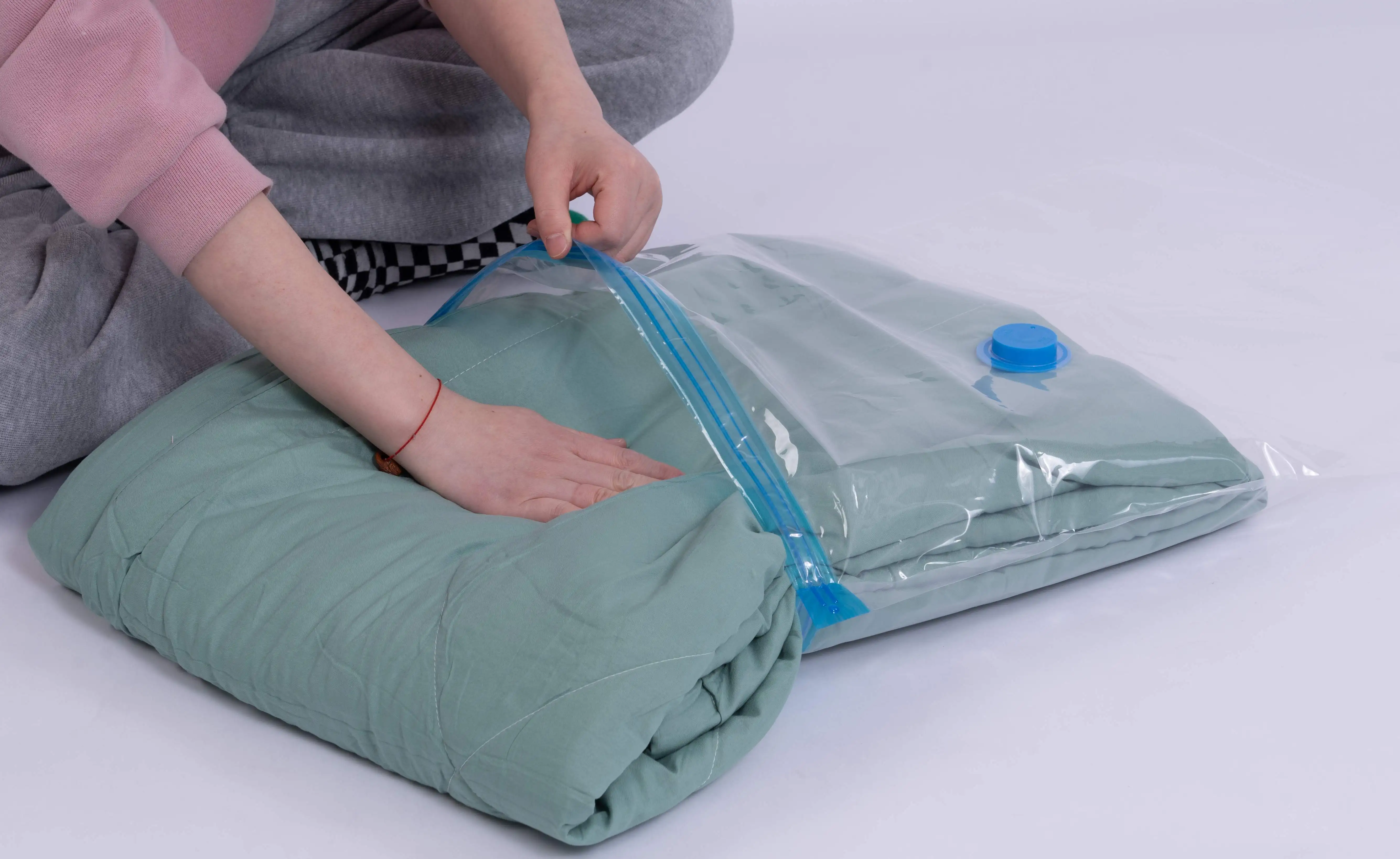 Plastic Reusable Vacuum Bag Compressed Mattress Vacuum Bag Clothing Storage Bags Space Saving Household Organizer