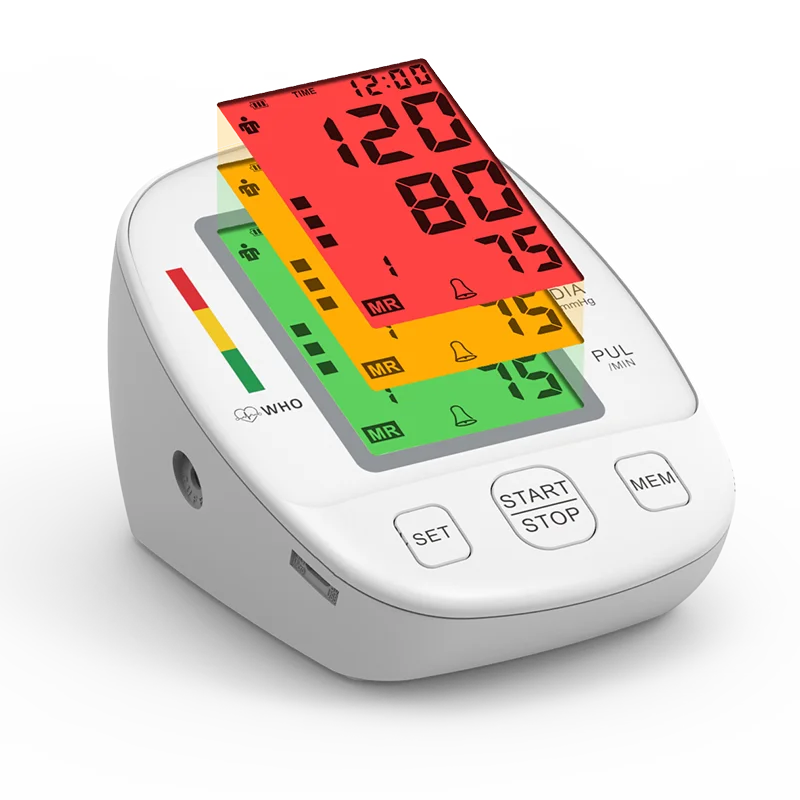 Новый дизайн монитор артериального давления цена производителя ЖК-дисплей портативный и бытовой электронный верхний сфигмоманометр