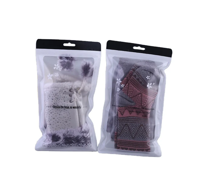 Yogo Sportswear Package Customize design clear poly bag for clothes With stand up bottom
