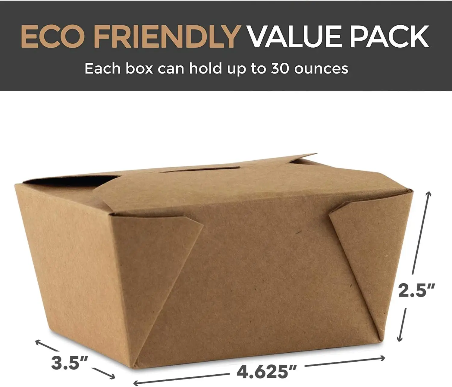 Food Grade Eco-Friendly Kraft Paper Take Out Lunch Box for Food Packaging Custom Printed Fast Food Boxes