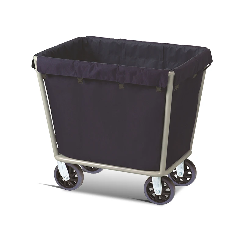 Blue thick stainless steel laundry cleaning truck hotel hotel service truck laundry room dirty clothes collection truck