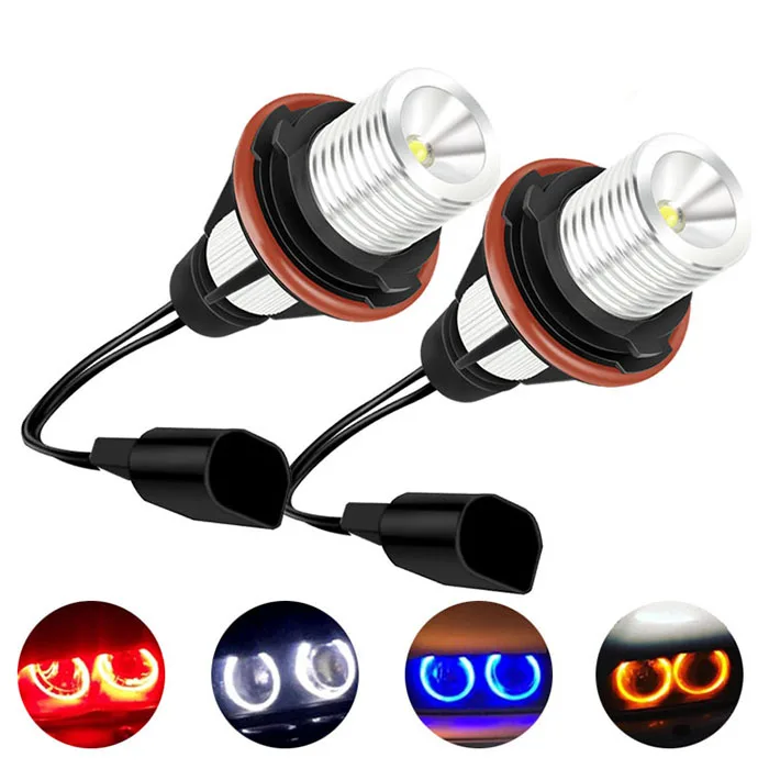 2Pcs Error Free LED Angel Eyes Marker Lights Bulbs Headlight For BMW E39 5W E53 E60 E61 E63 X5