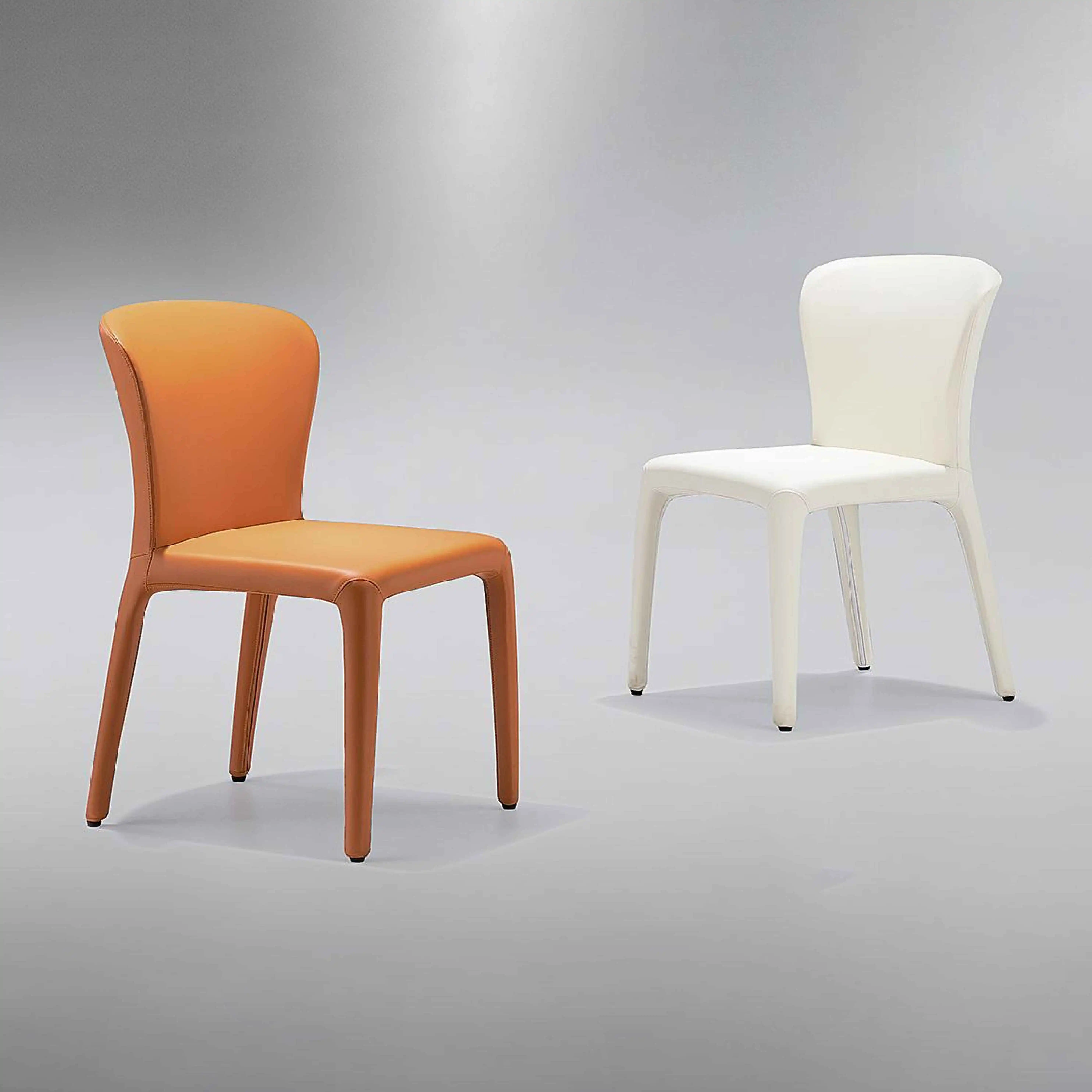 Dining Chairs Scandinavian luxury leather metal indoor wholesale restaurant furniture modern restaurant dining chairs