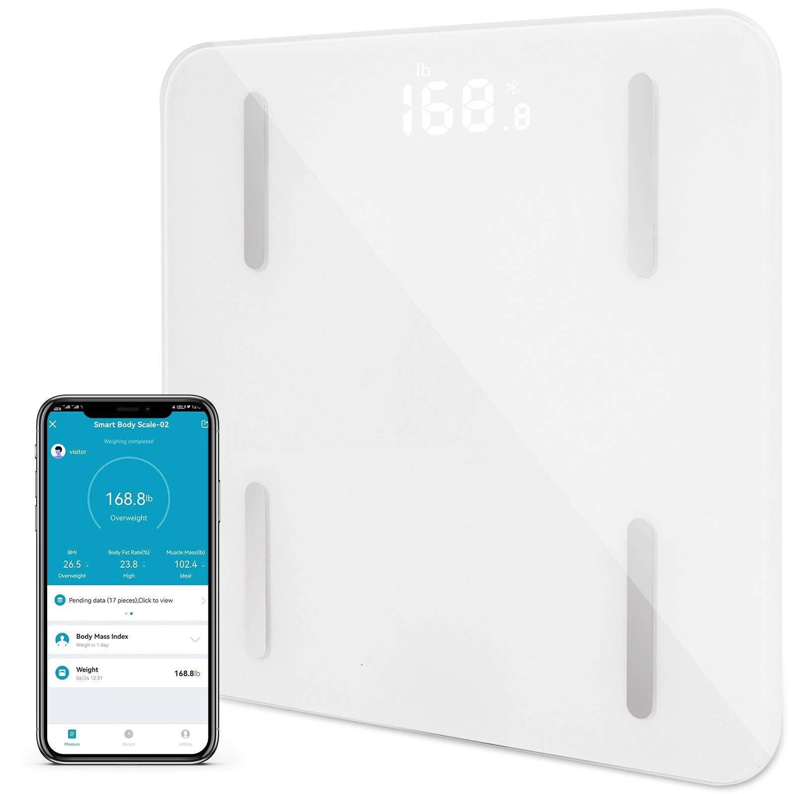 180kg 396lb smart scale for body weight and fat digital BIM mobile bathroom body fat scales