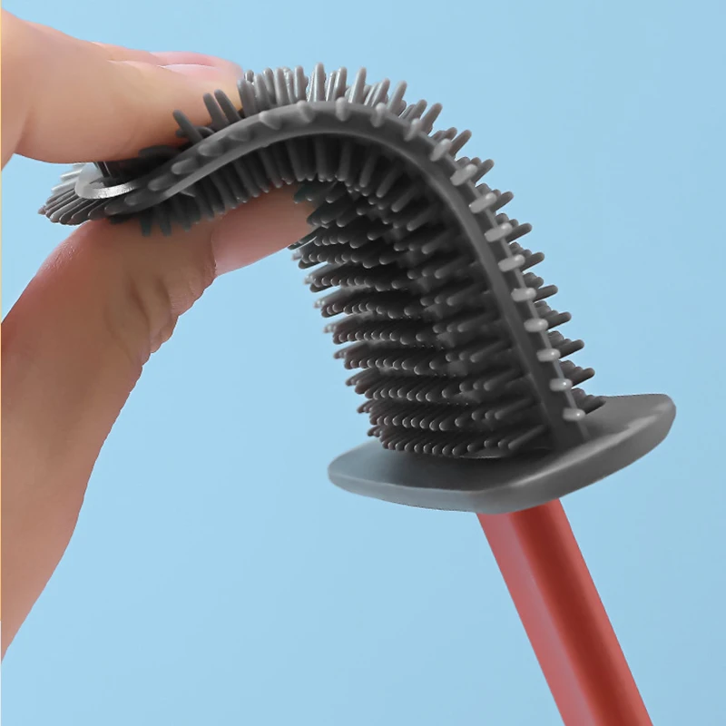 Hot sell bathroom brush toilet clean water based plastic WC brush with quick drying holder cleaning brush