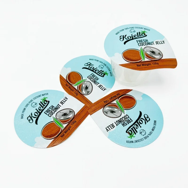 Colored Embossed Aluminum Foil Hot Seal For Yogurt Plastic Cups Packaging Seal Liner