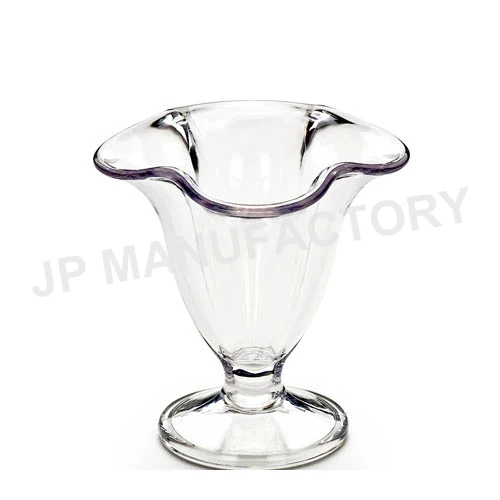 Hot selling dessert glass Plastic Ice Cream Cup fruit bowl for wholesale