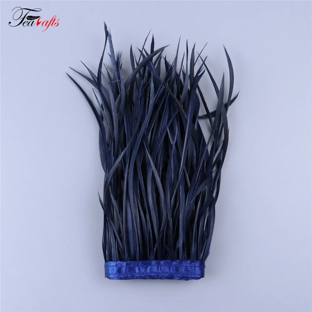 Wholesale Carnival Navy Blue Dreamcatcher Feathers Duster 15-20cm Artificial Goose Biot Feathers Fringe Trim For Costumes Crafts