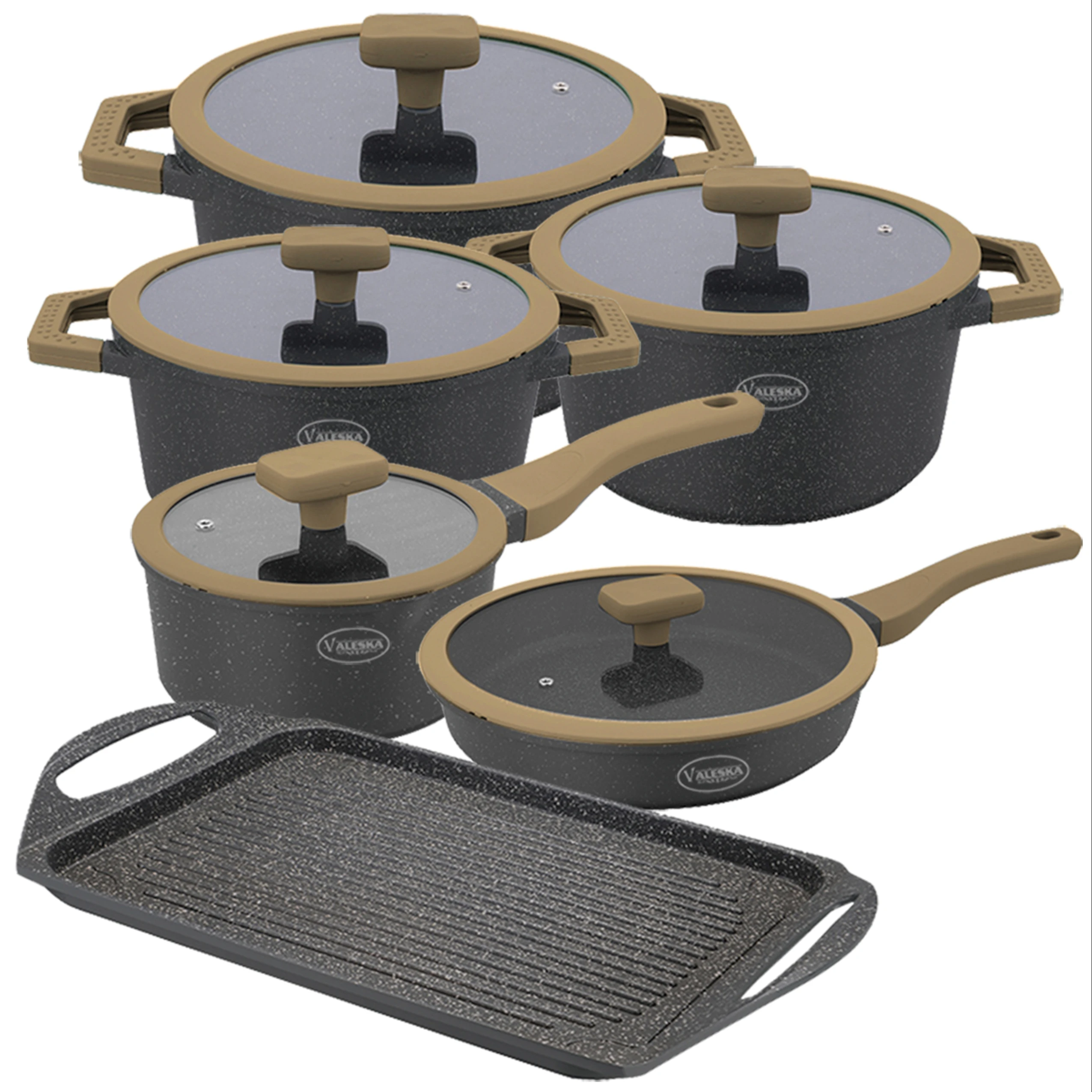 South America die casting aluminum cookware set nonstick cookware set 11pcs set