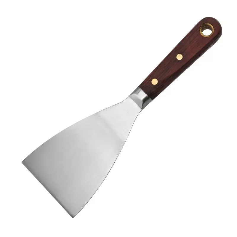 Factory Cheap Full Tang Flexible Stainless Steel Blade Painting Tools Rosewood Handle Putty Knife Knives
