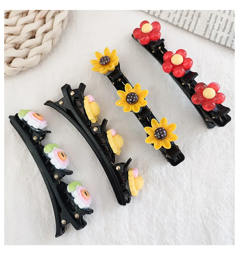 Creative new fresh flower children hairpin duck mouth clip joker strip hairpin wholesale kids hair accessories
