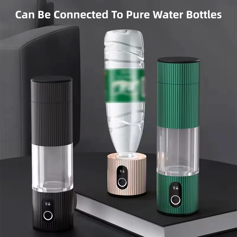 Moneng Fashion Design 3000ppb 6000ppb SPE PEM Hydrogen Water Bottle Generator 230ml Smart Portable Hydrogen Water