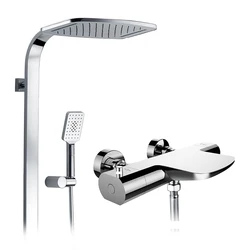 HIMARK rain shower set robinet colonne de douche mitigeur douch bathroom thermostatic rainfall bath & shower mixer faucet set