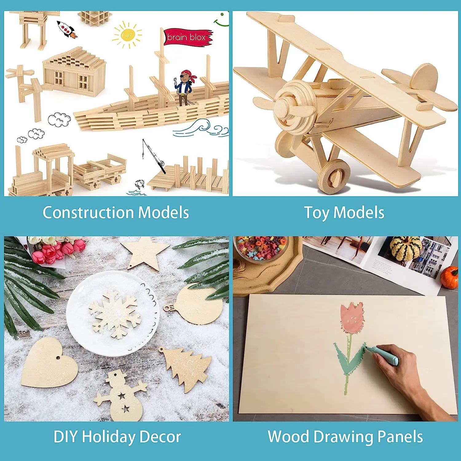 cheap price laser engraving unfinished wooden thin basswood sheets, wood squares for crafts wood burning diy model making