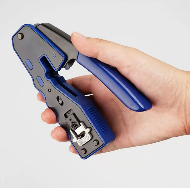 Compact RJ45 Pass Through Crimp Tool EZ Type RJ45 Crimping Tool For RJ45/RJ11 Plug