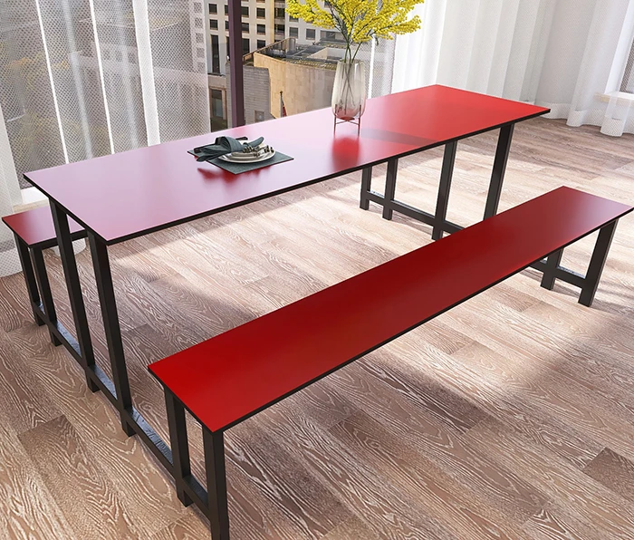 
Dining Tables And Chairs Set Dining Furniture with Long Bench School Restaurant Canteen Table/ 