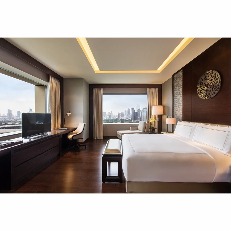 Fashion Design King Bedroom Sets Furniture Covered Wooden Veneer