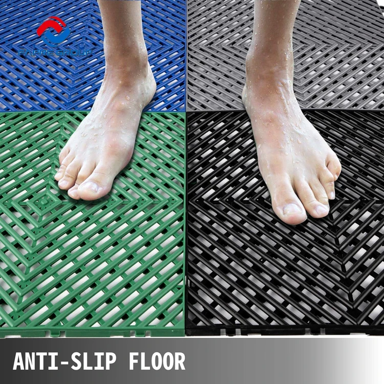 18mm Thick DIY Durable Interlock Pp Garage Tiles Indoor Outdoor Usage in Remove Dust and Drain Water