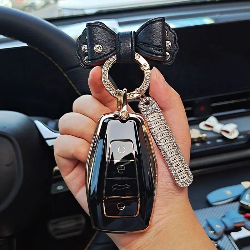Applicable to Geely Boyue X Car Key Cover Star 21 Fourth Generation Emgrand Gsicon Benry Female Star More L Shell Car Key Case
