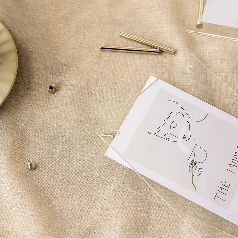 Acrylic photo frame table 6-inch postcard photo display A4 poster frame double-sided transparent 7810 wall hanging ins