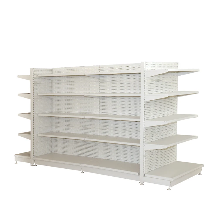 Customized Top quality Shop Commercial metal Supermarket Shelves For Retail Store Double-Sided