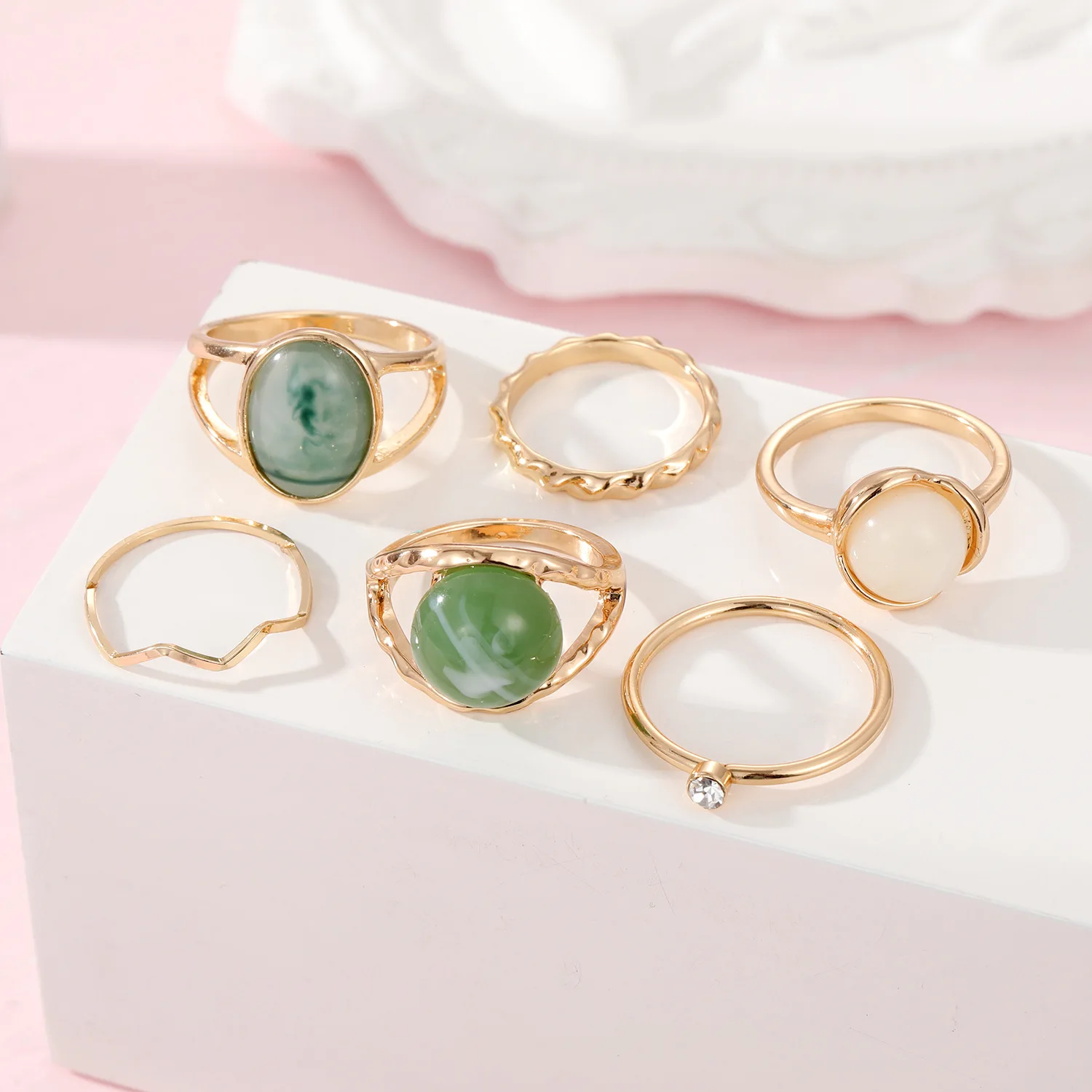 Fashion stone italian gold rings set for women Wholesale N2209292