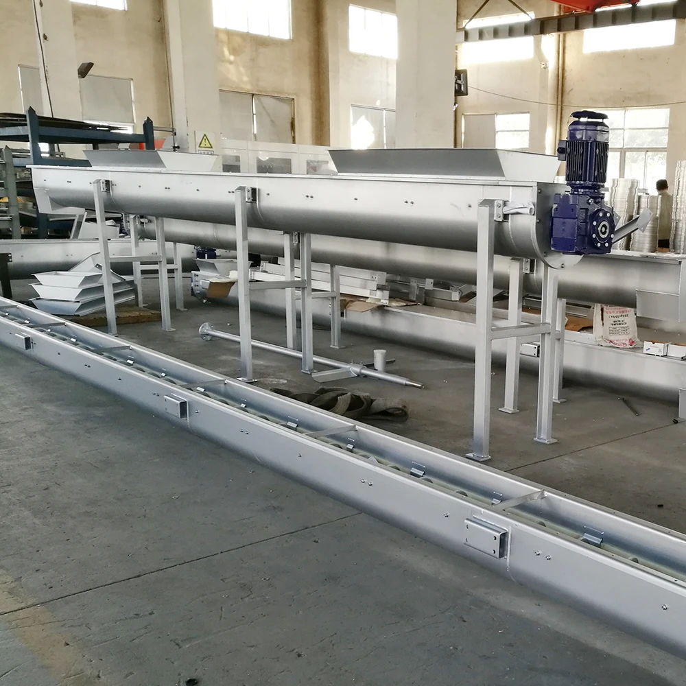 Shaftless stainless steel Sludge Cake inclined screw conveyor system for waste water treatment plant