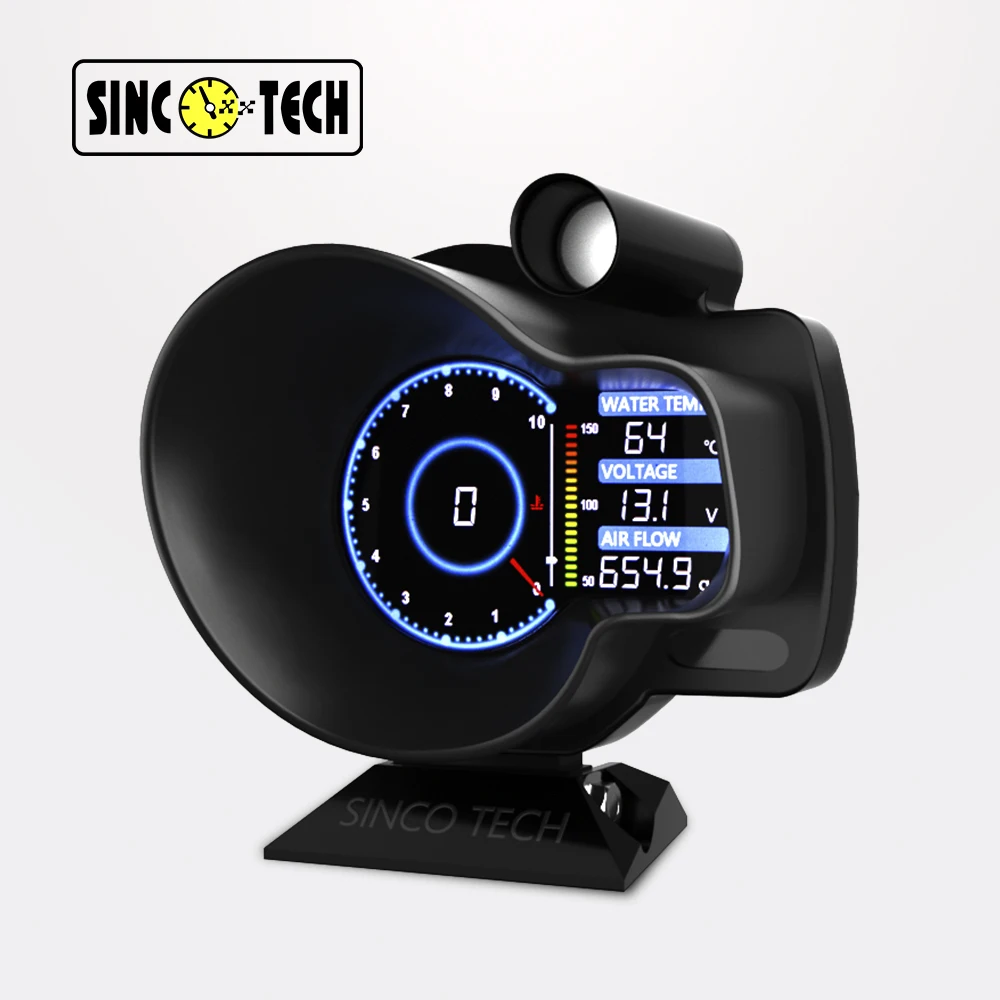  Sinco Tech Универсальный OBD ii OBD2 автоматический измерительный прибор с ЖК-дисплеем 18 в 1 Спидометр Умный Цифровой тахометр