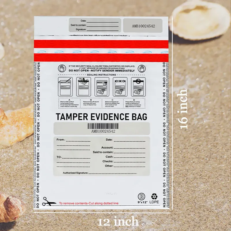 Cash Register Bank Deposit Money Bands Bank Bag Security Tamper Evident Tape Sealing Cash Evidence Deposit Bags