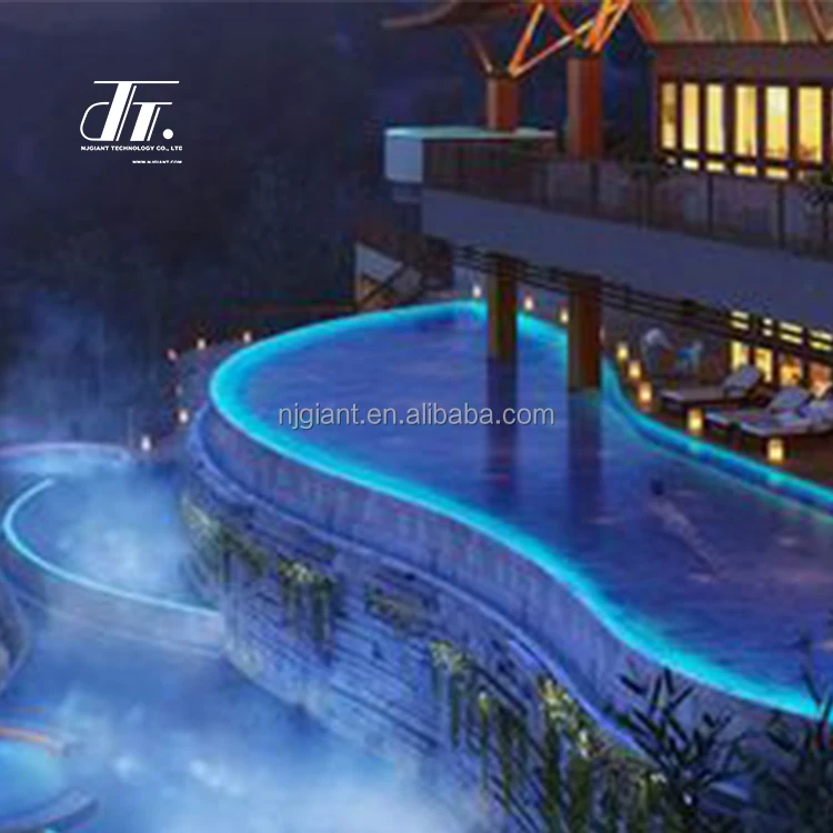 Colour Changeable swimming pool underground light with Fiber optic ceiling light engine