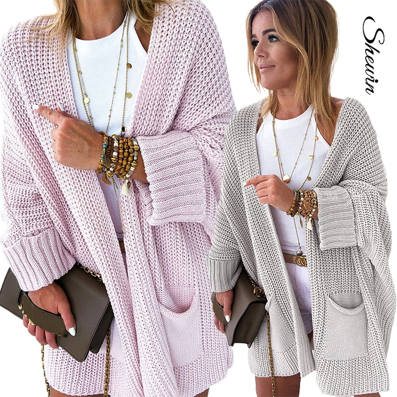 Top Selling Products 2024 Winter Pocket Sweater Women Crochet Cardigan Long