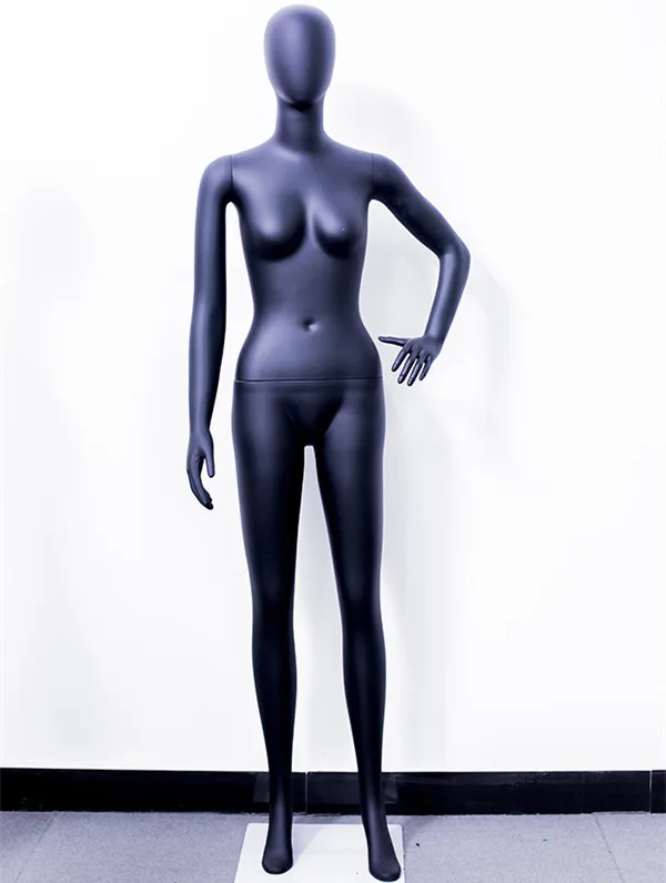 Hot Sale ABS Plastic Material Black Full Body Female Mannequin For Display