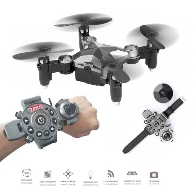 Watch drone WIFI FPV Camera Drone Portable RC Quadcopter Watch Style Mini RC UFO Pocket Drone for Kids RTF OEM