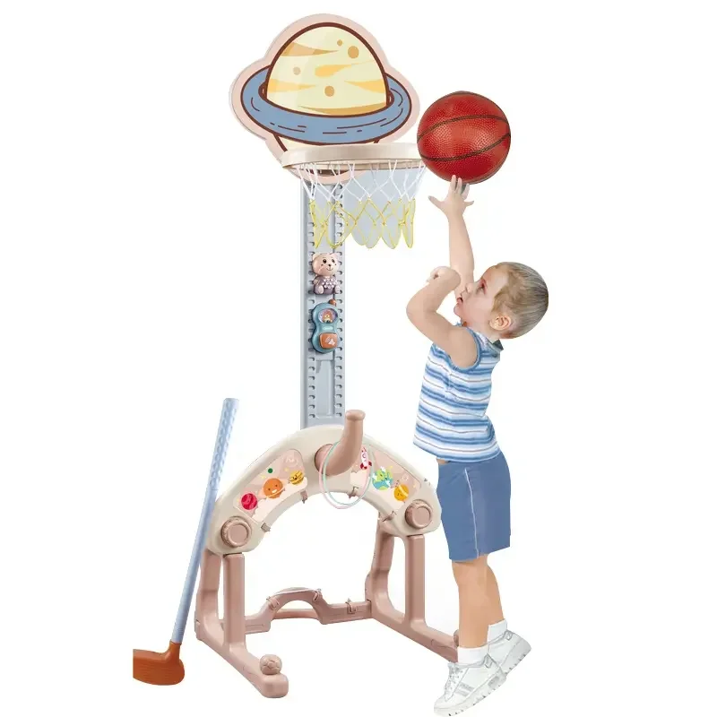 4 In 1 mini basketball hoop football  Portable Indoor And Outdoor Sport Adjustable Sport Gaming Basketball Stand For Children