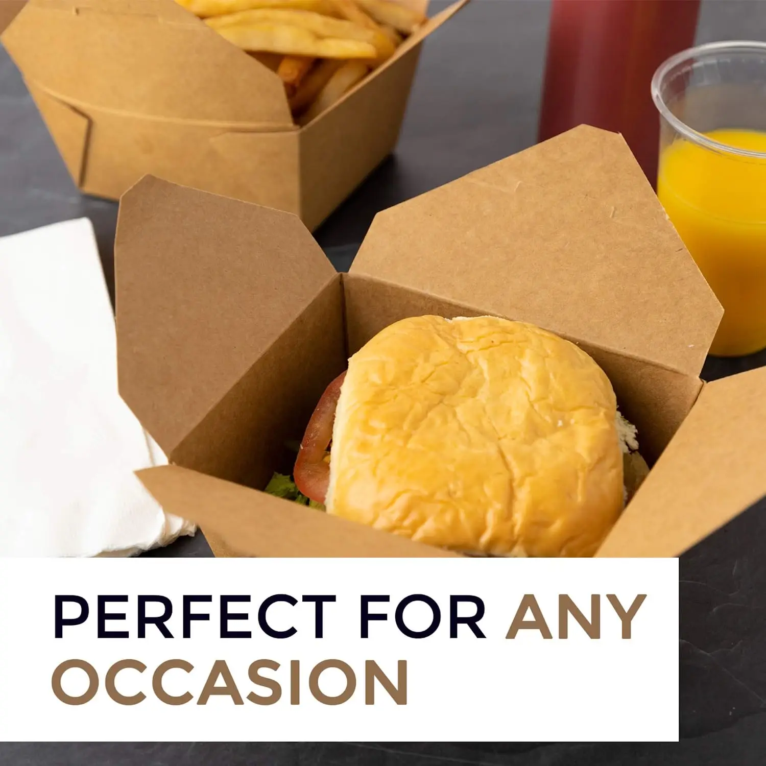 Food Grade Eco-Friendly Kraft Paper Take Out Lunch Box for Food Packaging Custom Printed Fast Food Boxes