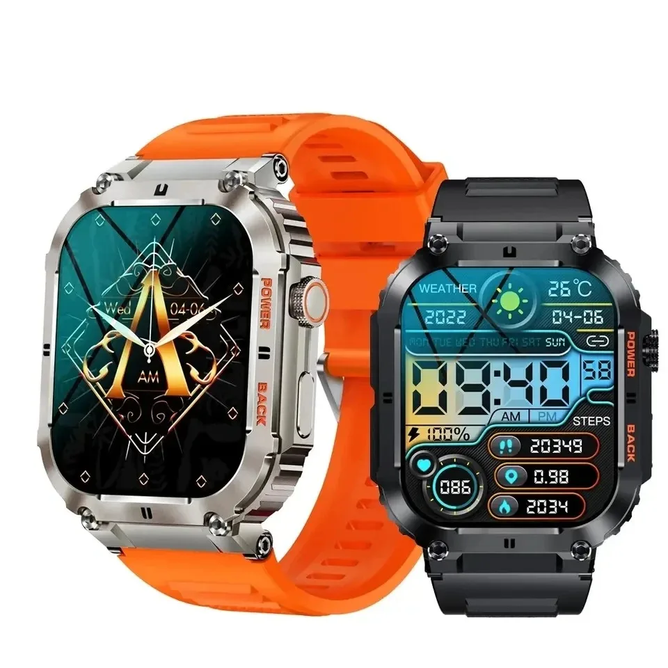 Smart Watches K57 Pro Men Bluetooth Call Outdoors Sport 400mAh Battery 1.96inch IPS Screen Heart Rate Blood Pressure Smartwatch